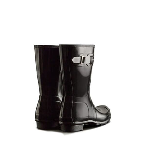 Hunter Shoes - Hunter Original Short Black Gloss Waterproof Rain Boots Comfortable Black Size 7